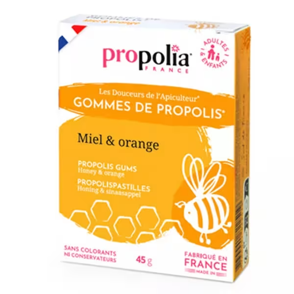 Gomme Propolis Miel et Orange